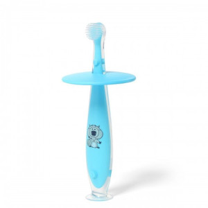 Зубная щетка BabyOno, с ограничителем, массажная, 6м+